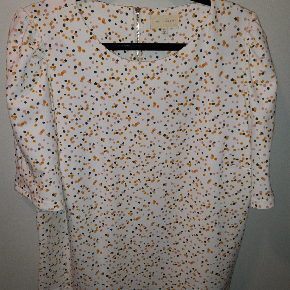White Polka Dot Blouse